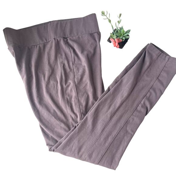 LOGO by Lori Goldstein Leggings Womens Pants Size XS Gray Side Panel Stripe - Picture 1 of 11